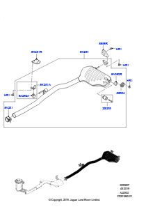 07AW Auspuffanlage hinten L663 NEW DEFENDER 2020 > (L663),EU6D Diesel- + DPF-Emissionen