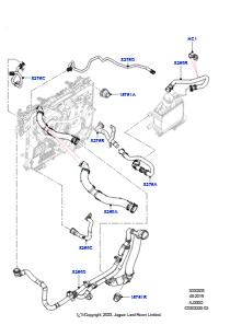 05AW Leitungen u. Schläuche - Kühlsystem L663 NEW DEFENDER 2020 > (L663),Ohne Motorkühlsystem