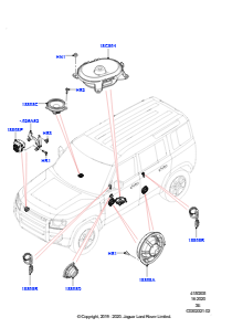 05AB Lautsprecher L663 NEW DEFENDER 2020 > (L663),Audiosystem gehob. Ausstatt. 600 W