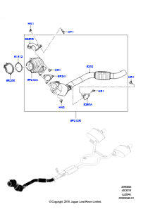 06AB Auspuffanlage vorn L462 DISCOVERY 5 2017 > (L462),3,0 l AJ20P6 Benzin High