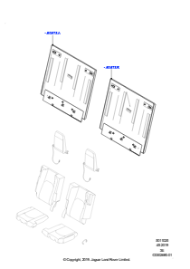 25AC Rücksitzlehne L663 NEW DEFENDER 2020 > (L663),Mit Doppelsitz, 3. Sitzreihe