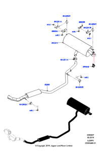07AB Auspuffanlage hinten L551 NEW RANGE ROVER EVOQUE 2019 > (L551),Werk Halewood