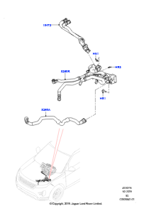 15AE Heizungsschläuche L551 NEW RANGE ROVER EVOQUE 2019 > (L551),Werk Halewood