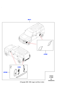 30AR Zubehörsatz L663 NEW DEFENDER 2020 > (L663),Normaler Radstand