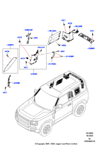 25AD Seitenverkleidung L663 NEW DEFENDER 2020 > (L663),Kurzer Radstand