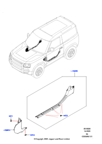 25AE Seitenverkleidung L663 NEW DEFENDER 2020 > (L663),Kurzer Radstand