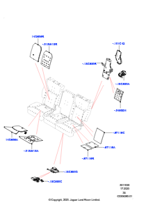 35AB Rücksitzpolst./Verkleidungen&Heiz. L663 NEW DEFENDER 2020 > (L663),60/40 Ladeklappe mit Gleitfläche