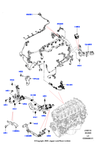 10AS Kabelstrang - Motor u. Spritzwand L494 RANGE ROVER SPORT 2014 - 2022 (L494),3,0 l AJ20D6 Diesel High