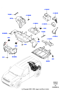 15K Spritz- und Hitzeschutzschilde L550 DISCOVERY SPORT 2015 > (L550),Hergestellt in Werk Changsu (China)