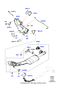 06AB Auspuffanlage vorn L550 DISCOVERY SPORT 2015 > (L550),Werk Halewood