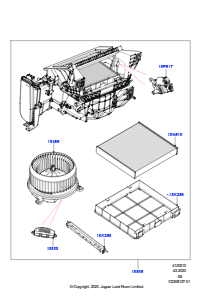 10F Heiz./Klimaanlage, interne Bauteile L560 RANGE ROVER VELAR 2017 > (L560)