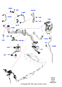10AE Kraftstoffleitungen L560 RANGE ROVER VELAR 2017 > (L560),2.0L AJ21D4 Diesel Mitte