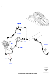 15R Heizungsschläuche L560 RANGE ROVER VELAR 2017 > (L560),3,0 l AJ20D6 Diesel High