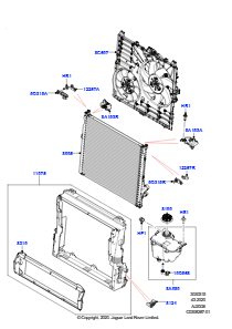 15AD Kühler/Ausgleichbehälter L560 RANGE ROVER VELAR 2017 > (L560),3,0 l AJ20D6 Diesel High