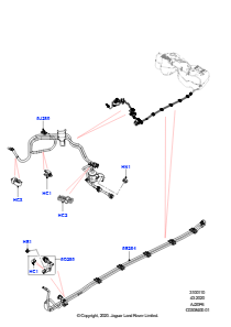 10AC Kraftstoffleitungen L560 RANGE ROVER VELAR 2017 > (L560),3,0 l AJ20P6 Benzin High