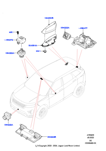 05AC Kameraausrüstung L551 NEW RANGE ROVER EVOQUE 2019 > (L551),Werk Halewood