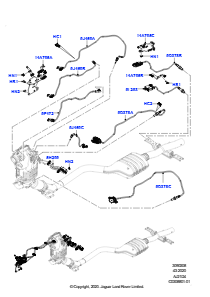 08AD Abgassensoren und Module L560 RANGE ROVER VELAR 2017 > (L560),Schadstoffklasse EU6D - final (Diesel)