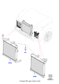 15AF Kühler/Ausgleichbehälter L560 RANGE ROVER VELAR 2017 > (L560),3,0 l AJ20P6 Benzin High