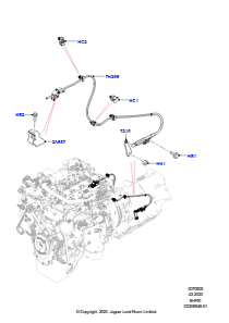 05AA Schaltung (Automatisches Getriebe) L560 RANGE ROVER VELAR 2017 > (L560),2.0L AJ21D4 Diesel Mitte