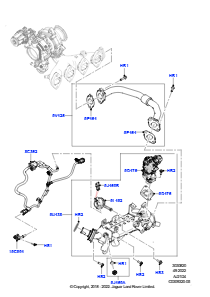 20AB Abgasrückführung L560 RANGE ROVER VELAR 2017 > (L560),2.0L AJ21D4 Diesel Mitte