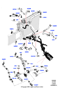 05AE Leitungen u. Schläuche - Kühlsystem L462 DISCOVERY 5 2017 > (L462),Mit Standard-Motorkühlsystem