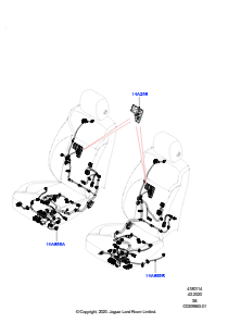 14C Kabelstrang - Sitz L560 RANGE ROVER VELAR 2017 > (L560)