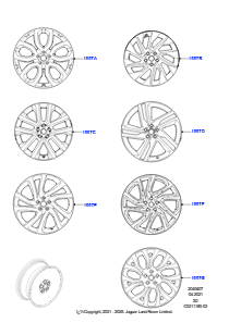07E Ersatzrad L462 DISCOVERY 5 2017 > (L462),19-Zoll-Reserverad in Vollgröße
