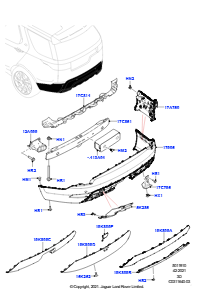 10C Stoßfänger hinten L462 DISCOVERY 5 2017 > (L462)