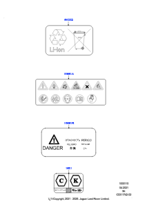 10AJ Etiketten L663 NEW DEFENDER 2020 > (L663),Batterie für Elektromotor - PHEV