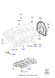 10D Zyl.block/Verschlußstopfen/Deckel L663 NEW DEFENDER 2020 > (L663),5,0 Benzin AJ133 DOHC CDA