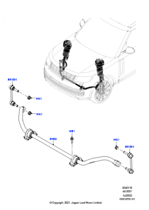 15AB Vorderer Querträger u. Stabilisator L460 NEW RANGE ROVER 2022 > (L460),Mit Vierrad-Luftfederung