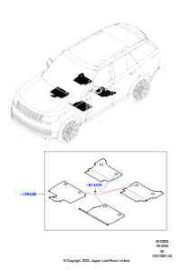 05AB Bodenbelag L460 NEW RANGE ROVER 2022 > (L460),Mit Teppich-Bodenmatte, vorne