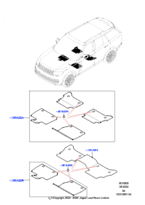 05AB Bodenbelag L460 NEW RANGE ROVER 2022 > (L460),Mit Teppich-Bodenmatte, vorne