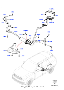 10AC Querträger u. Stabilisator hinten L460 NEW RANGE ROVER 2022 > (L460),Elektronische Luftfederung mit ACE