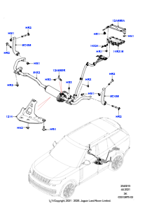 10AC Querträger u. Stabilisator hinten L460 NEW RANGE ROVER 2022 > (L460),Elektronische Luftfederung mit ACE
