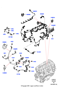 01AA Motorkabelbaum L460 NEW RANGE ROVER 2022 > (L460),3,0 l AJ20D6 Diesel High