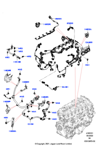 01AB Motorkabelbaum L460 NEW RANGE ROVER 2022 > (L460),3,0 l AJ20D6 Diesel High