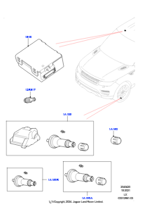 20C Reifendrucküberwachung L494 RANGE ROVER SPORT 2014 - 2022 (L494),Mit Reifendrucksensoren