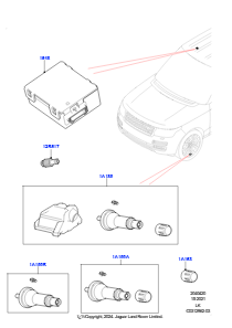 20D Reifendrucküberwachung L405 RANGE ROVER 2013 - 2022,Limitiertes Paket