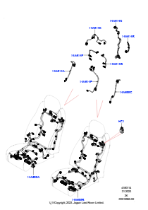 14AA Kabelstrang - Sitz L460 NEW RANGE ROVER 2022 > (L460)