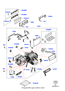 10AA Heiz./Klimaanlage, interne Bauteile L460 NEW RANGE ROVER 2022 > (L460)
