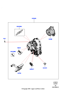10AB Heiz./Klimaanlage, interne Bauteile L460 NEW RANGE ROVER 2022 > (L460),Mit Klimaanlage - vorn/hinten