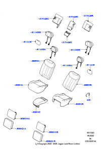 40AD Bezüge - Rücksitz L460 NEW RANGE ROVER 2022 > (L460),Leder halb-Anilin perf.