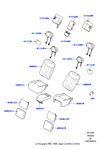 40AE Bezüge - Rücksitz L460 NEW RANGE ROVER 2022 > (L460),Vollaniline-Leder