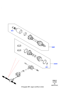 10AB Gelenkwelle - Vorderachsantrieb L460 NEW RANGE ROVER 2022 > (L460),Antriebsstrangtrennung
