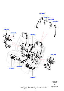 14AC Kabelstrang - Sitz L460 NEW RANGE ROVER 2022 > (L460),40/20/40 Rücksitz mit Super-Schrägstellung