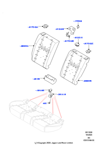 35AC Rücksitzpolst./Verkleidungen&Heiz. L551 NEW RANGE ROVER EVOQUE 2019 > (L551),Gebaut in Brasilien