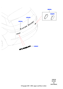 05BB Schriftzüge L551 NEW RANGE ROVER EVOQUE 2019 > (L551),Gebaut in Brasilien