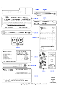 10AZ Etiketten L551 NEW RANGE ROVER EVOQUE 2019 > (L551),Gebaut in Brasilien