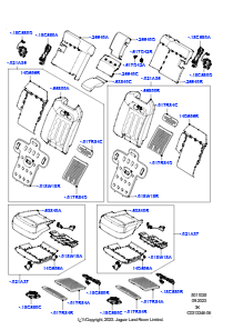 35AC Rücksitzpolst./Verkleidungen&Heiz. L460 NEW RANGE ROVER 2022 > (L460),40/20/40 Rücksitz mit Super-Schrägstellung